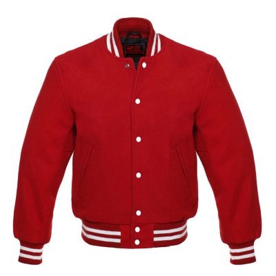 Varsity Classic jacket Red-White trims